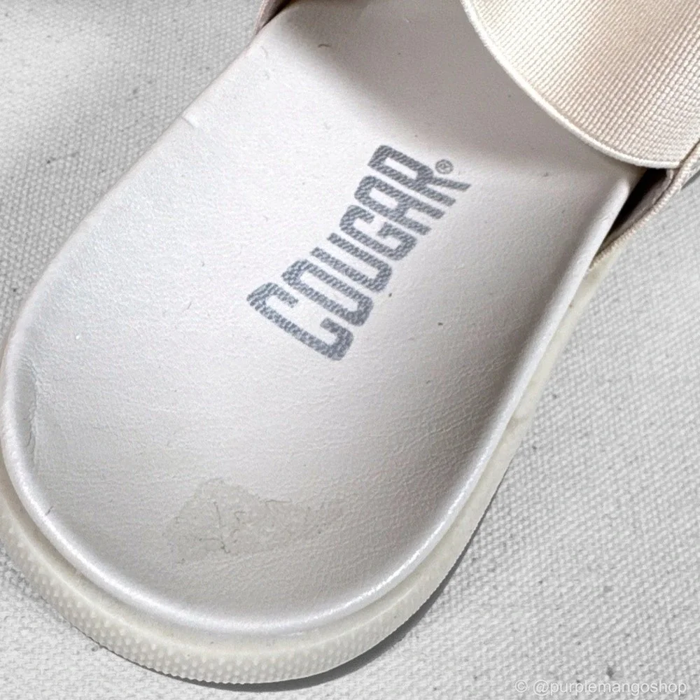 NWOT COUGAR Lucia Metallic Leather Trim Slingback‎ Sandals | Women 7M